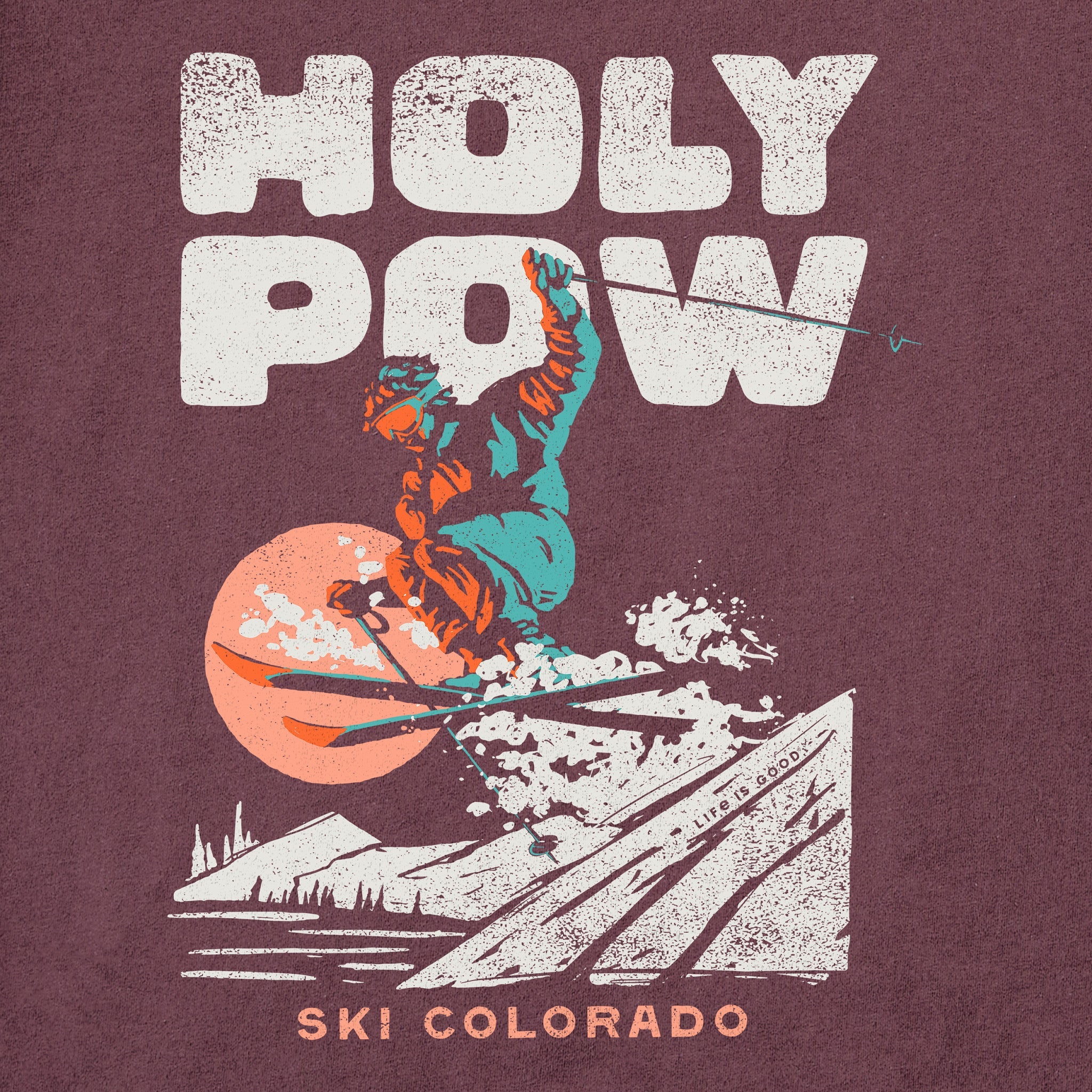 Women's Holy Pow Ski Colorado Long Sleeve Crusher Tee