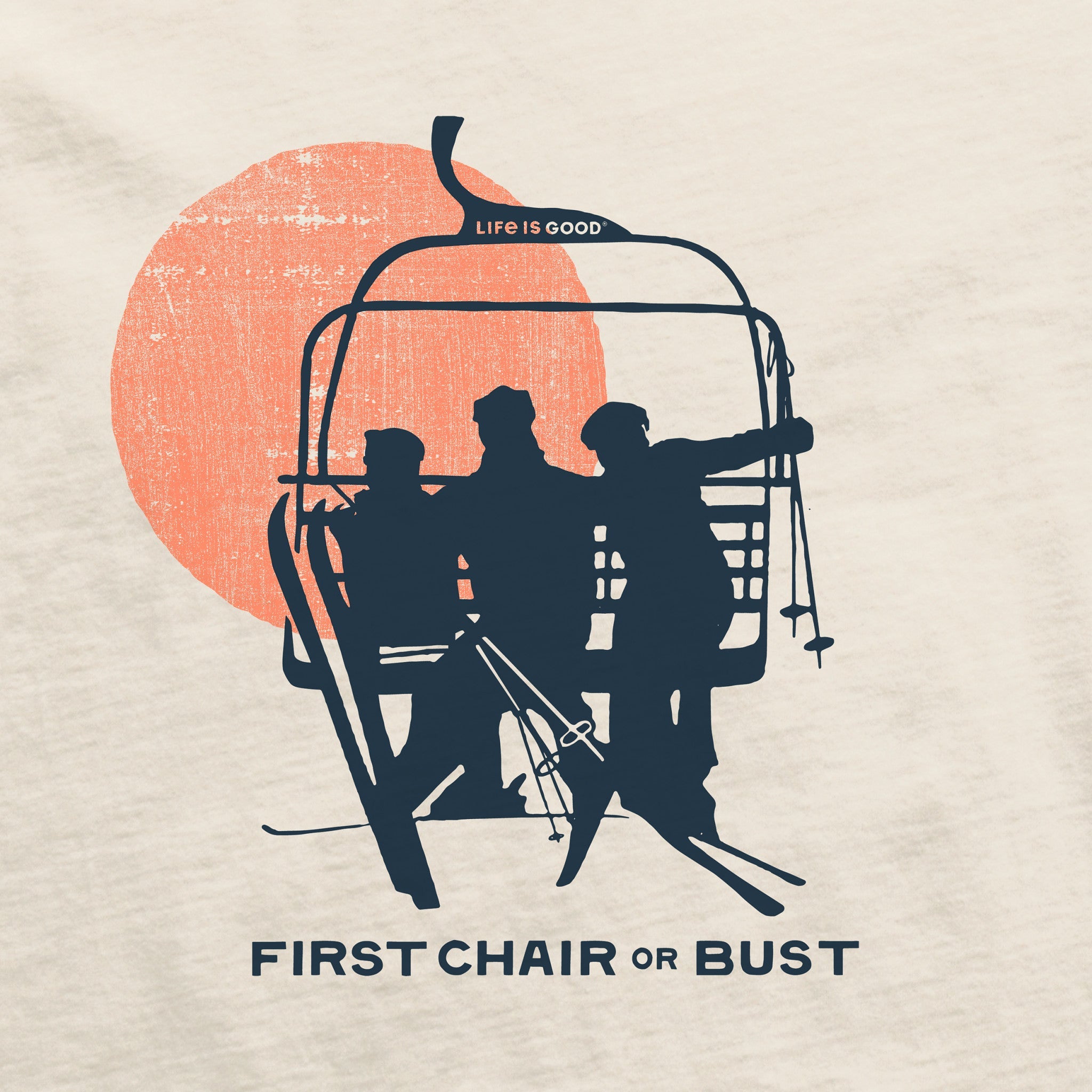 Women's First Chair or Bust Long Sleeve Crusher Boxy Tee