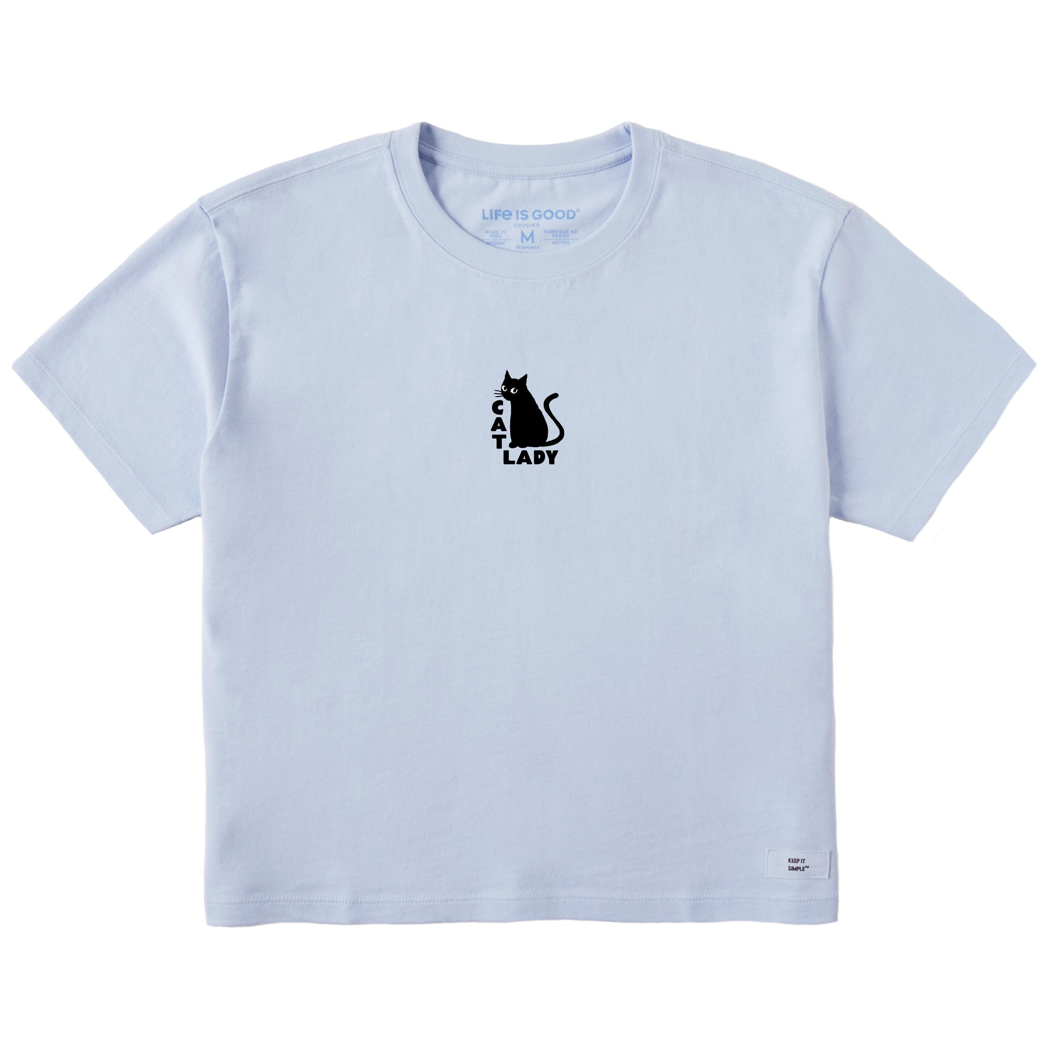 Women's Cat Lady Mini Short Sleeve Crusher Boxy Tee