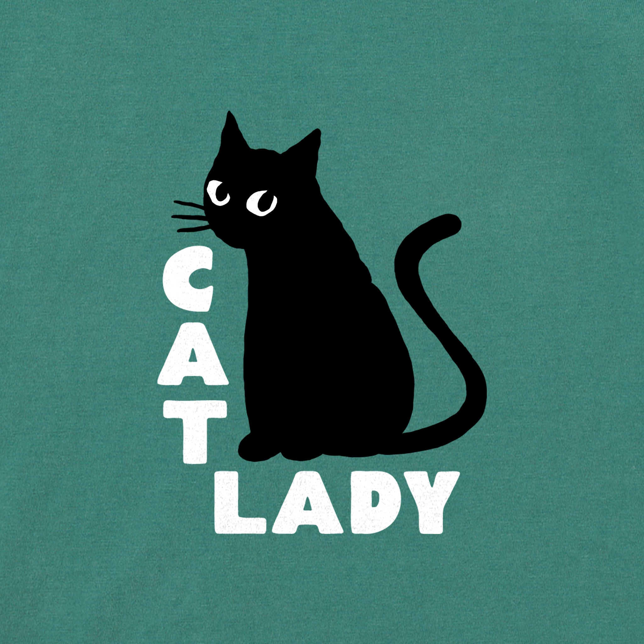 Women's Cat Lady Mini Long Sleeve Crusher Boxy Tee