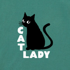 Women's Cat Lady Mini Long Sleeve Crusher Boxy Tee