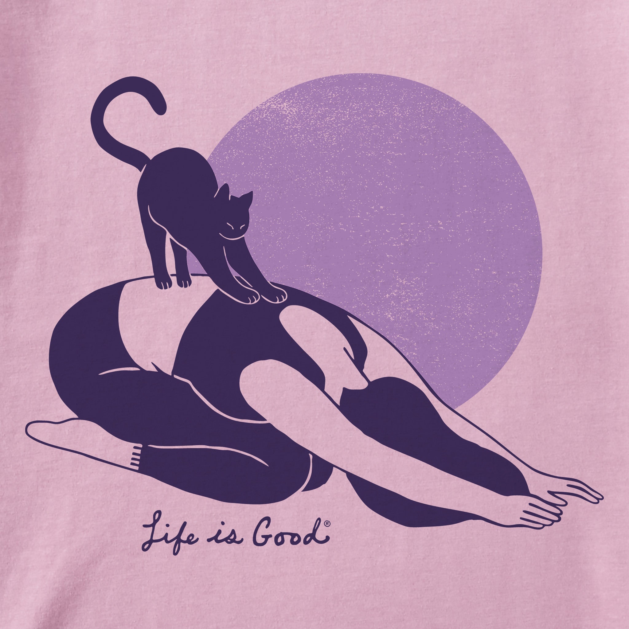 Women's Downward Cat Yoga Short Sleeve Crusher Tee