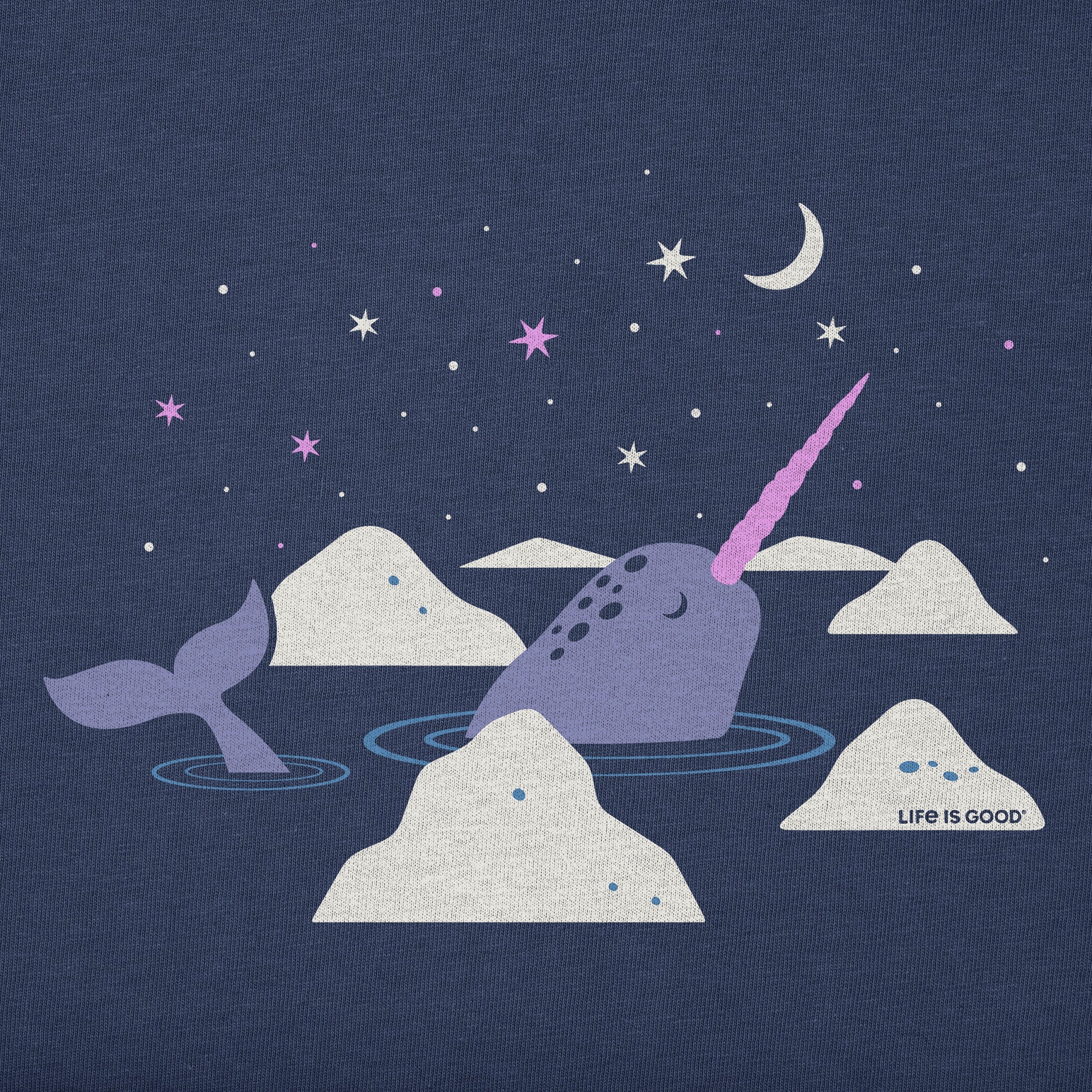 Kids Narwhal Moongaze Long Sleeve Crusher Tee