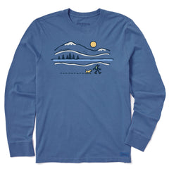 Men's Winter Lake Walk Long Sleeve Crusher Tee