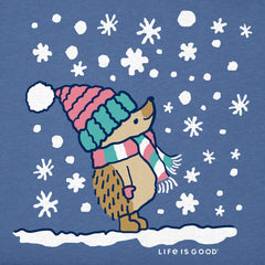 Women's Cozy Hedgehog Long Sleeve Crusher Tee
