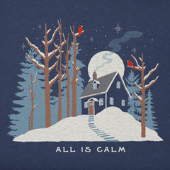 Women's Cottage on the Snowy Hill Long Sleeve Crusher Tee