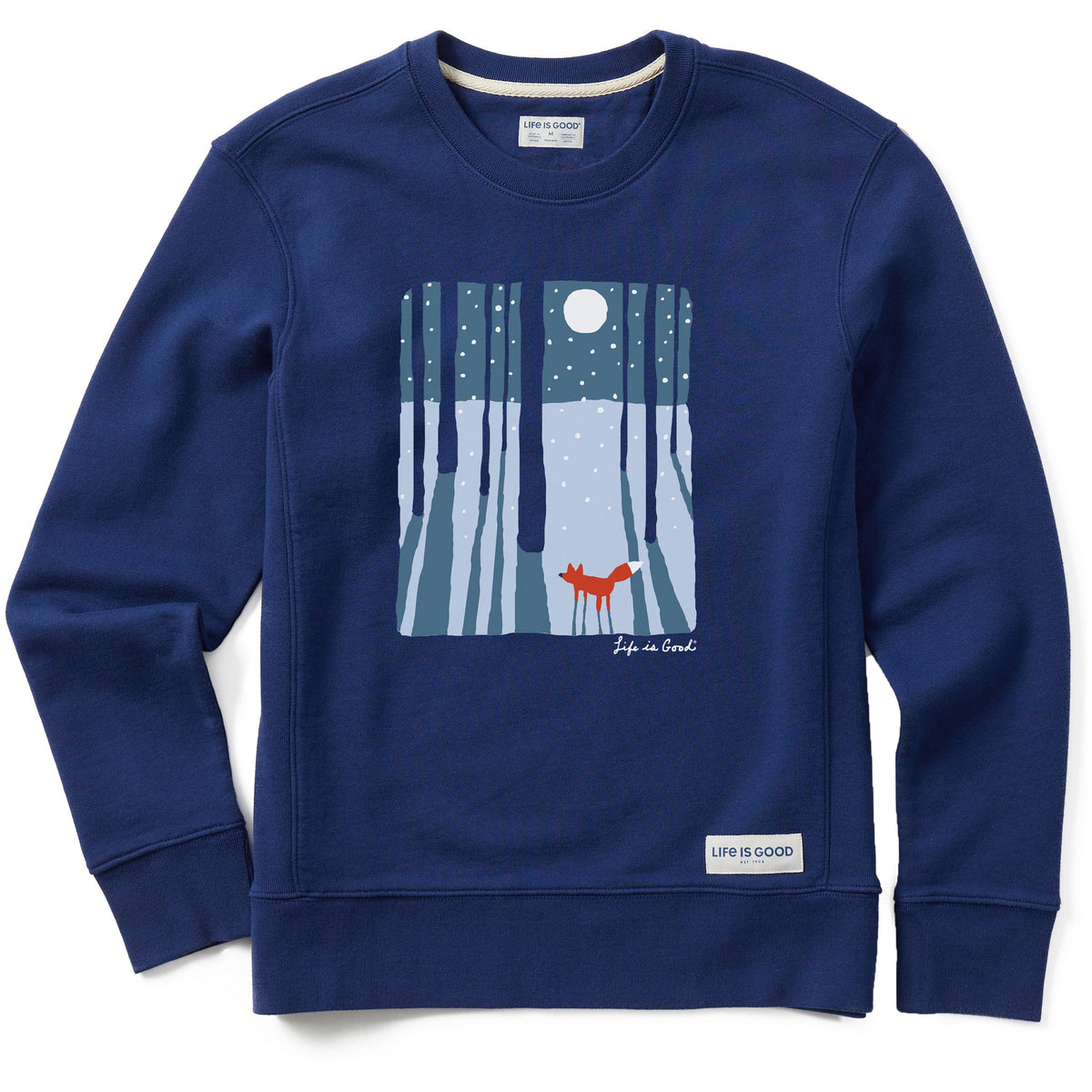Women's Fox in the Moonlight Simply True Fleece Crew
