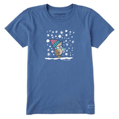 Women's Cozy Hedgehog Short Sleeve Crusher Tee