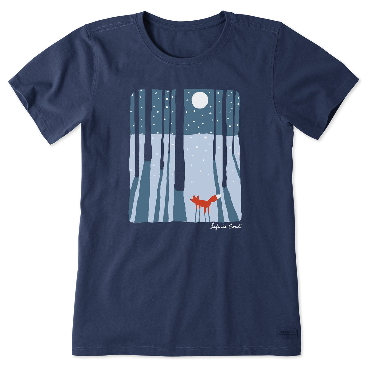 Women's Fox in the Moonlight Short Sleeve Crusher Tee