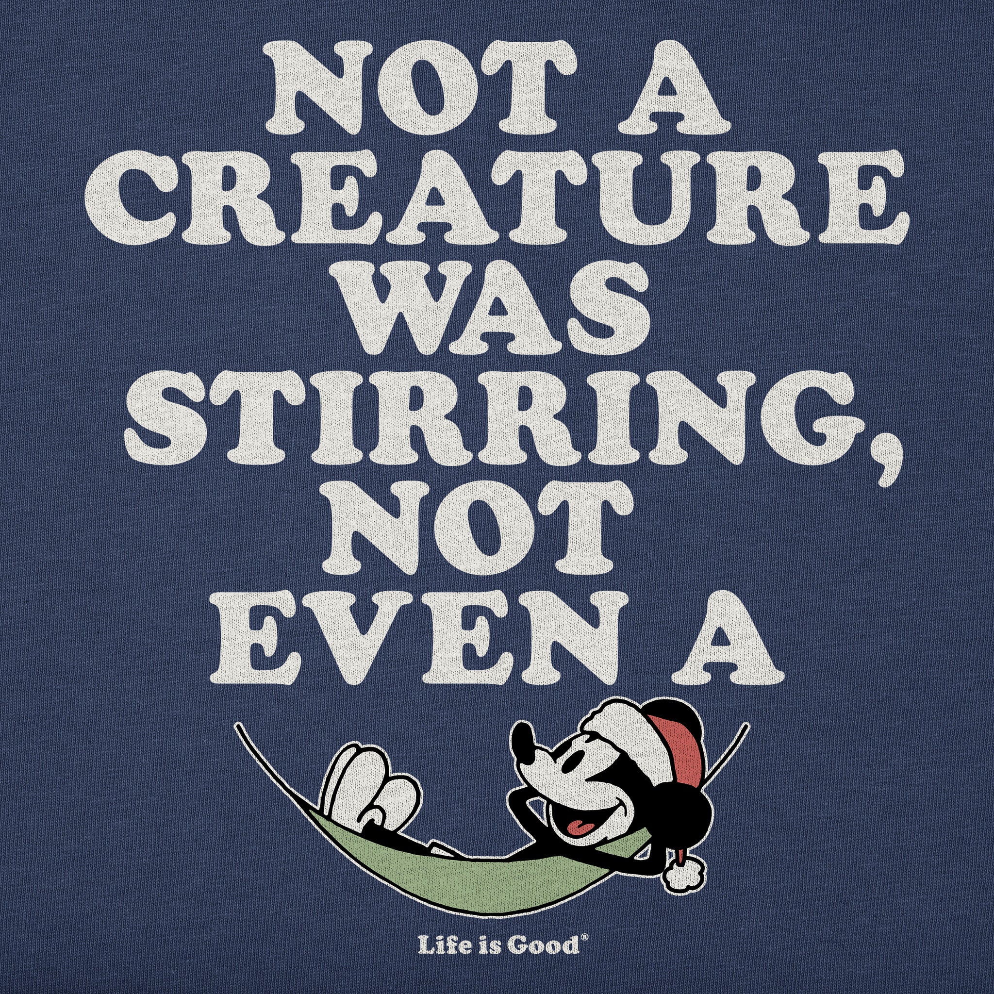 Men's Not a Creature Stirring Willie Long Sleeve Crusher Tee