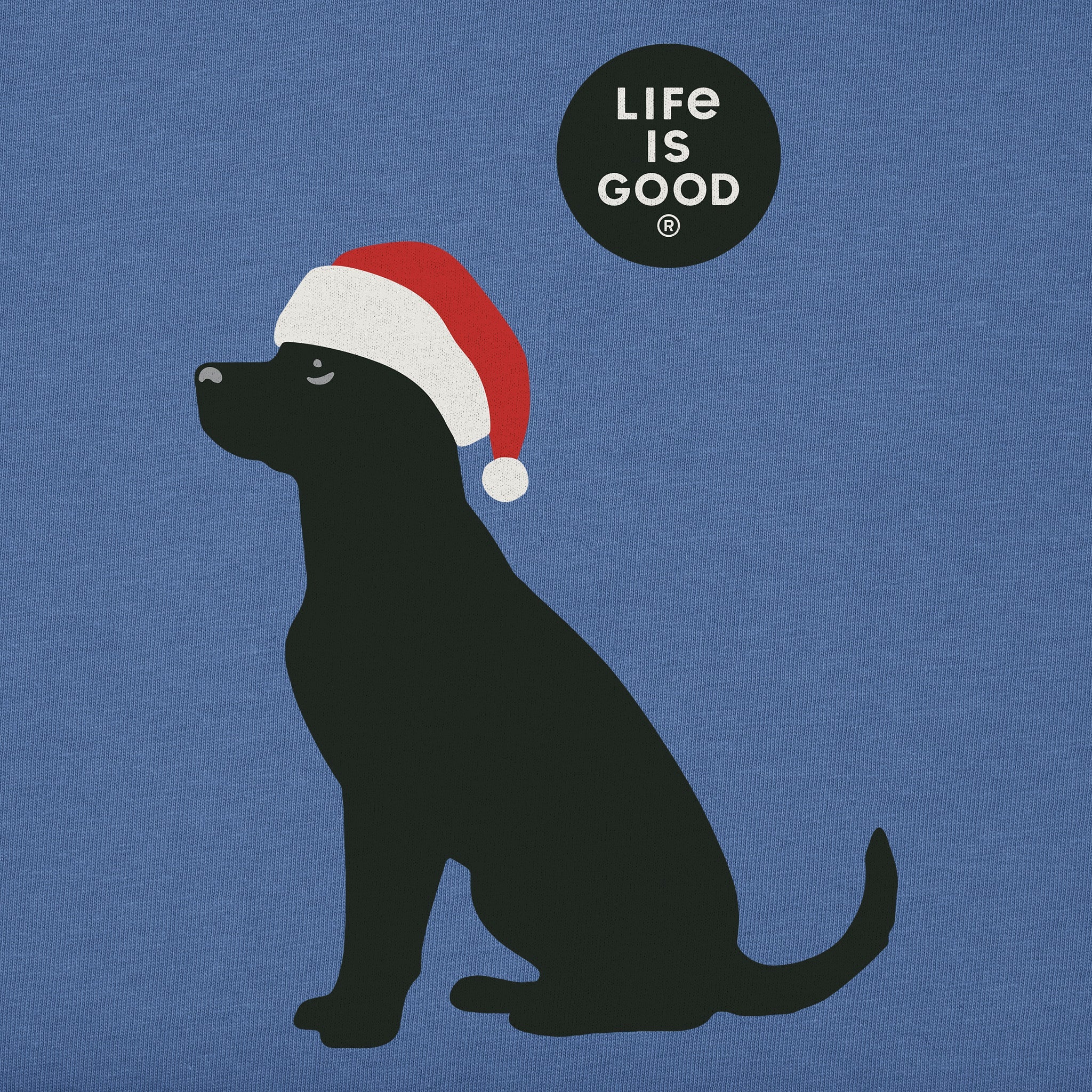 Men's Santa Dog Long Sleeve Crusher Tee