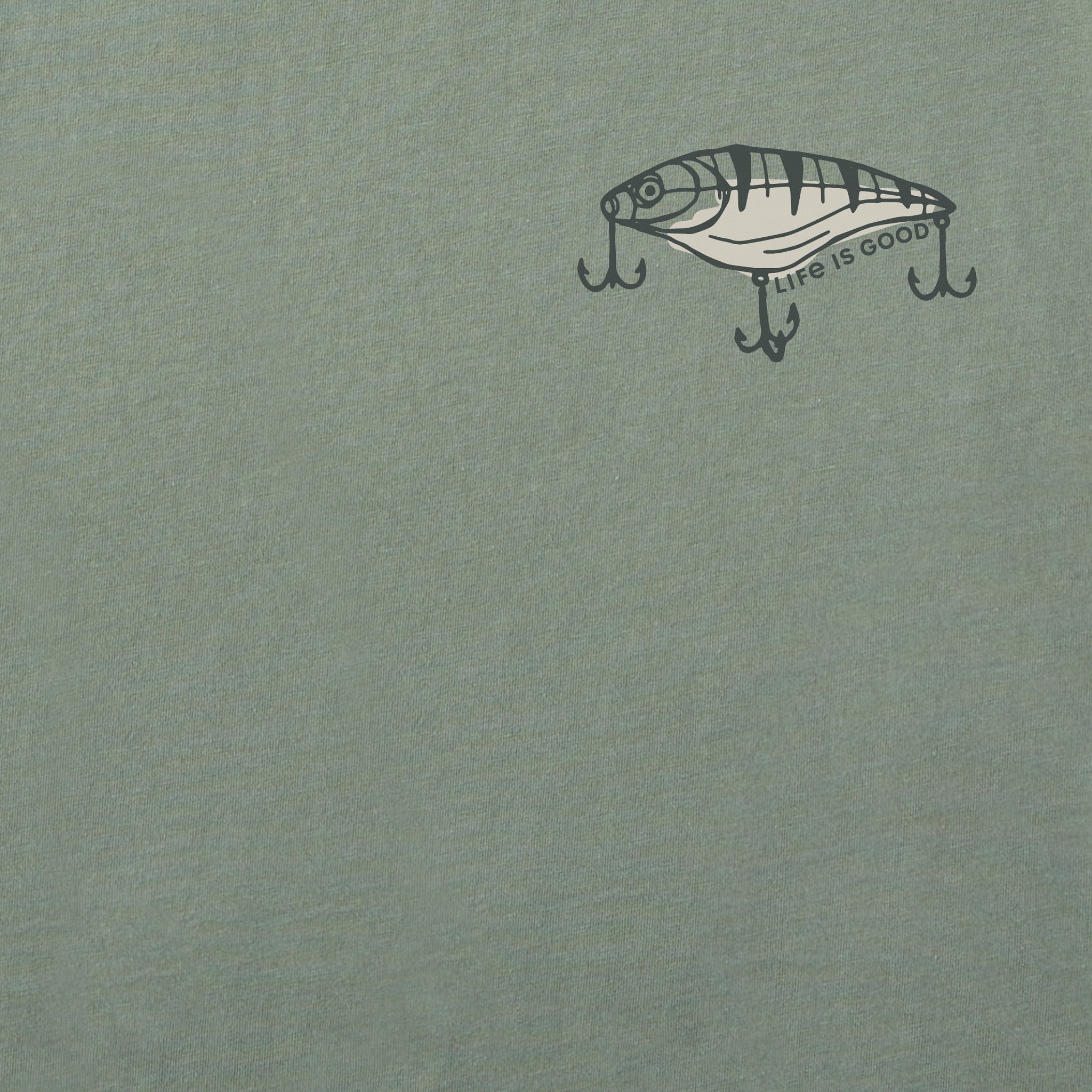 Men's Sketched Lure Long Sleeve Crusher Tee