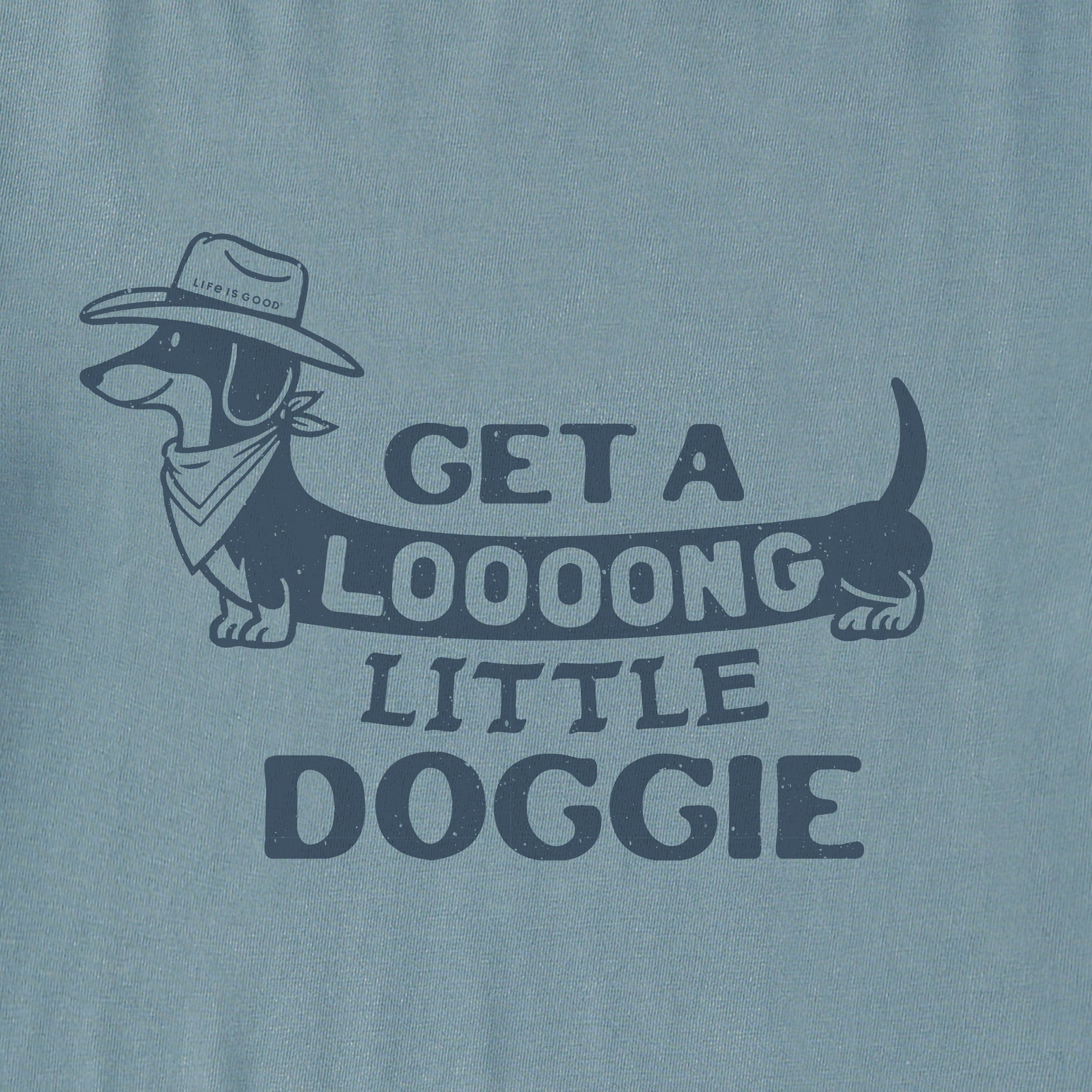 Men's Get a Loooong Little Doggie Short Sleeve Crusher Tee