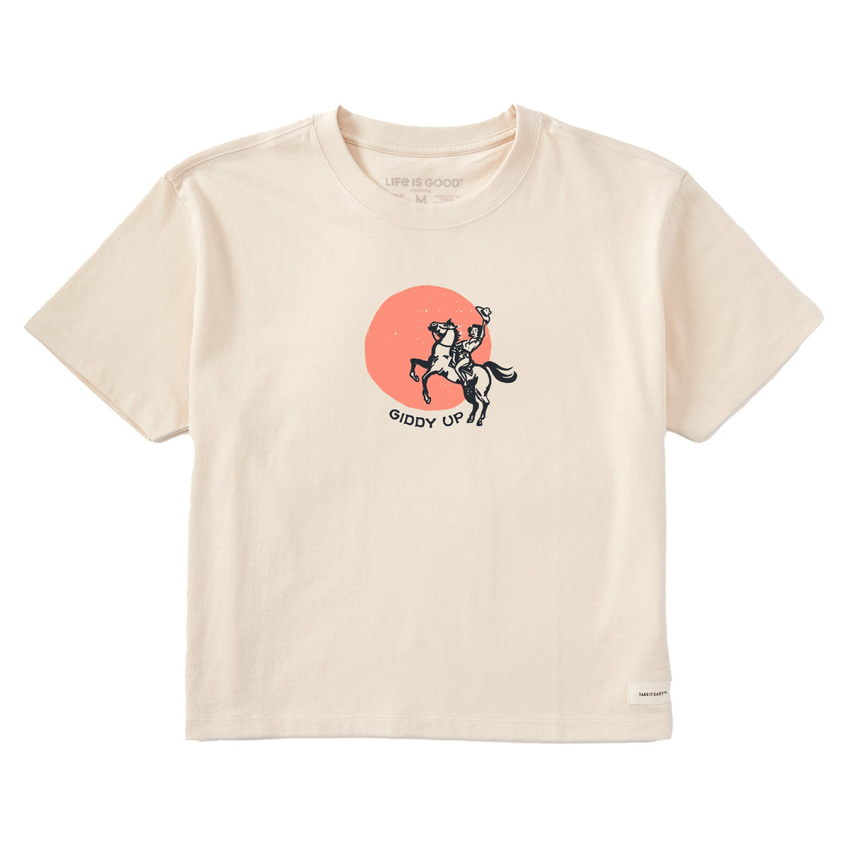 Women's Giddy Up Cowgirl Short Sleeve Crusher Boxy Tee