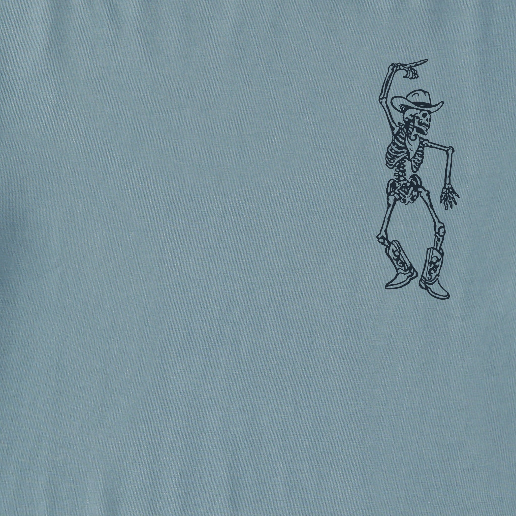 Men's Skeleton Cowboy Dance Short Sleeve Crusher Tee