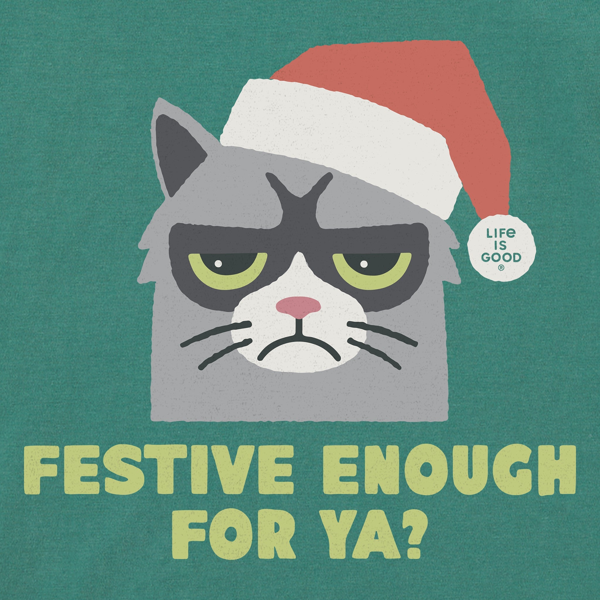 Men's Festive Enough For Ya? Long Sleeve Crusher Tee