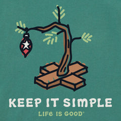 Women's Keep it Simple Christmas Tree Long Sleeve Crusher Tee