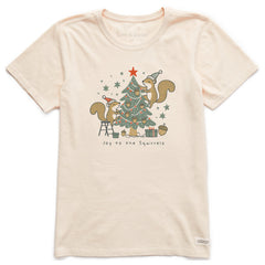Women's Joy to the Squirrels Short Sleeve Crusher Tee