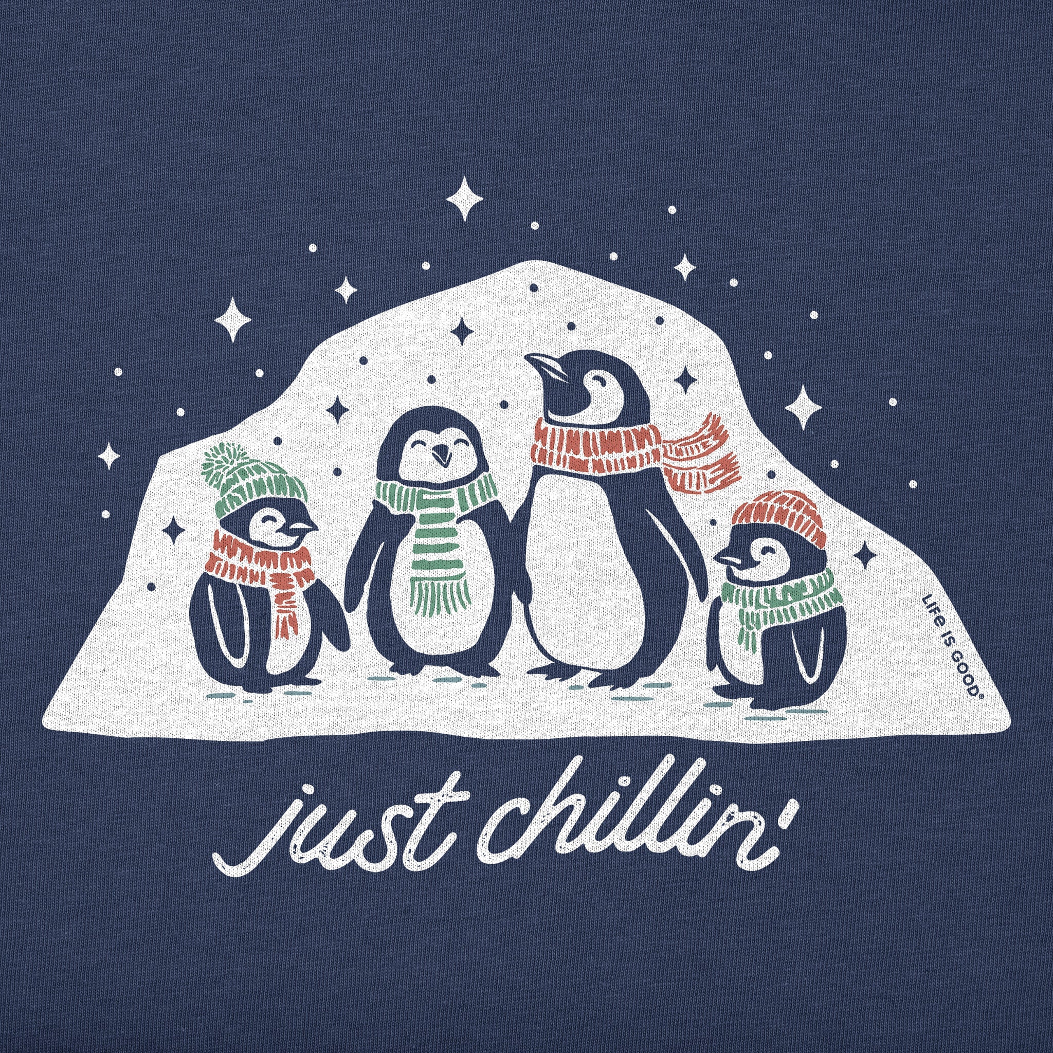 Women's Just Chillin' Penguin Fam Short Sleeve Crusher Tee