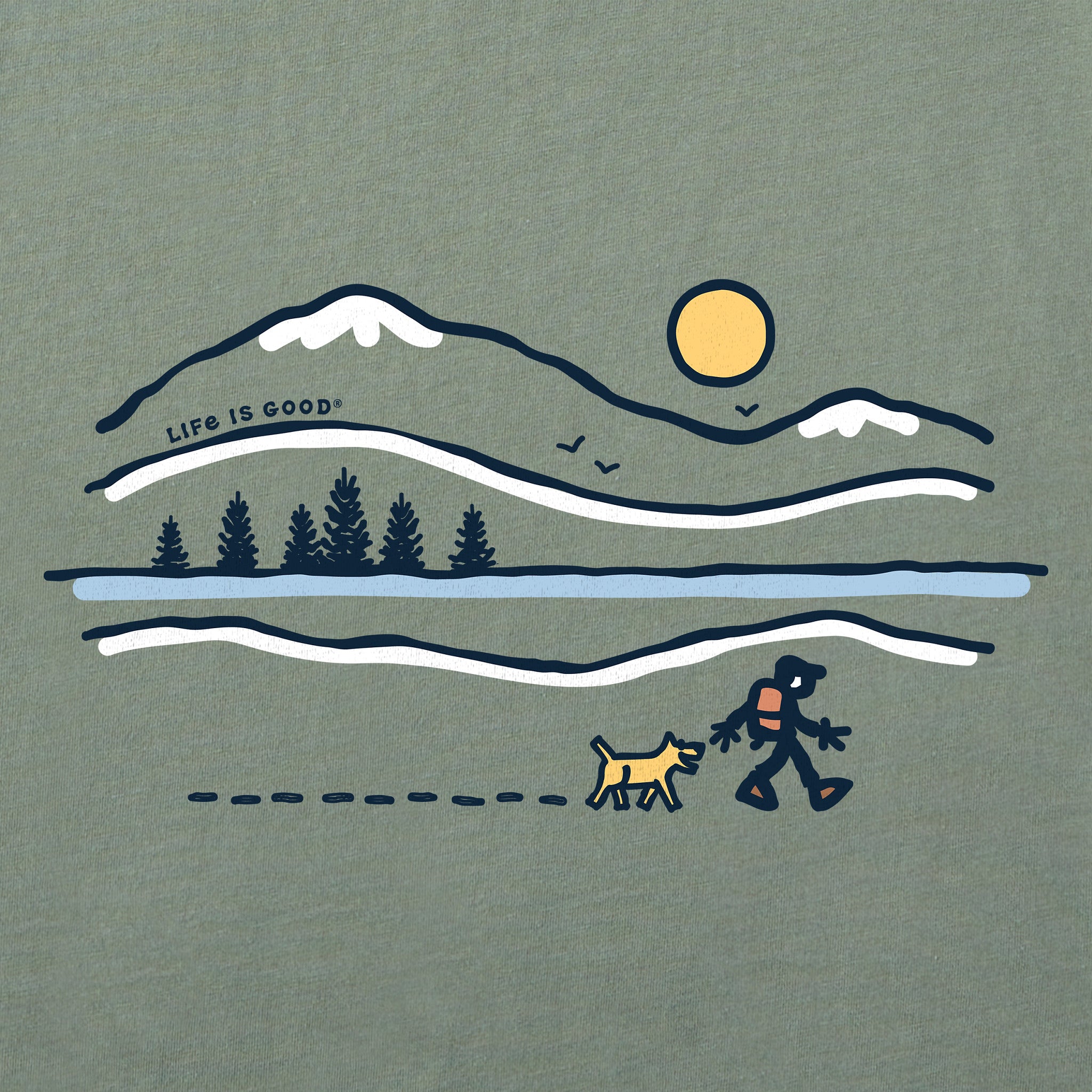 Men's Winter Lake Walk Long Sleeve Crusher Tee