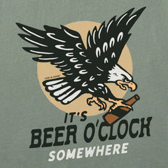 Men's It's Beer O Clock Somewhere Short Sleeve Crusher Tee