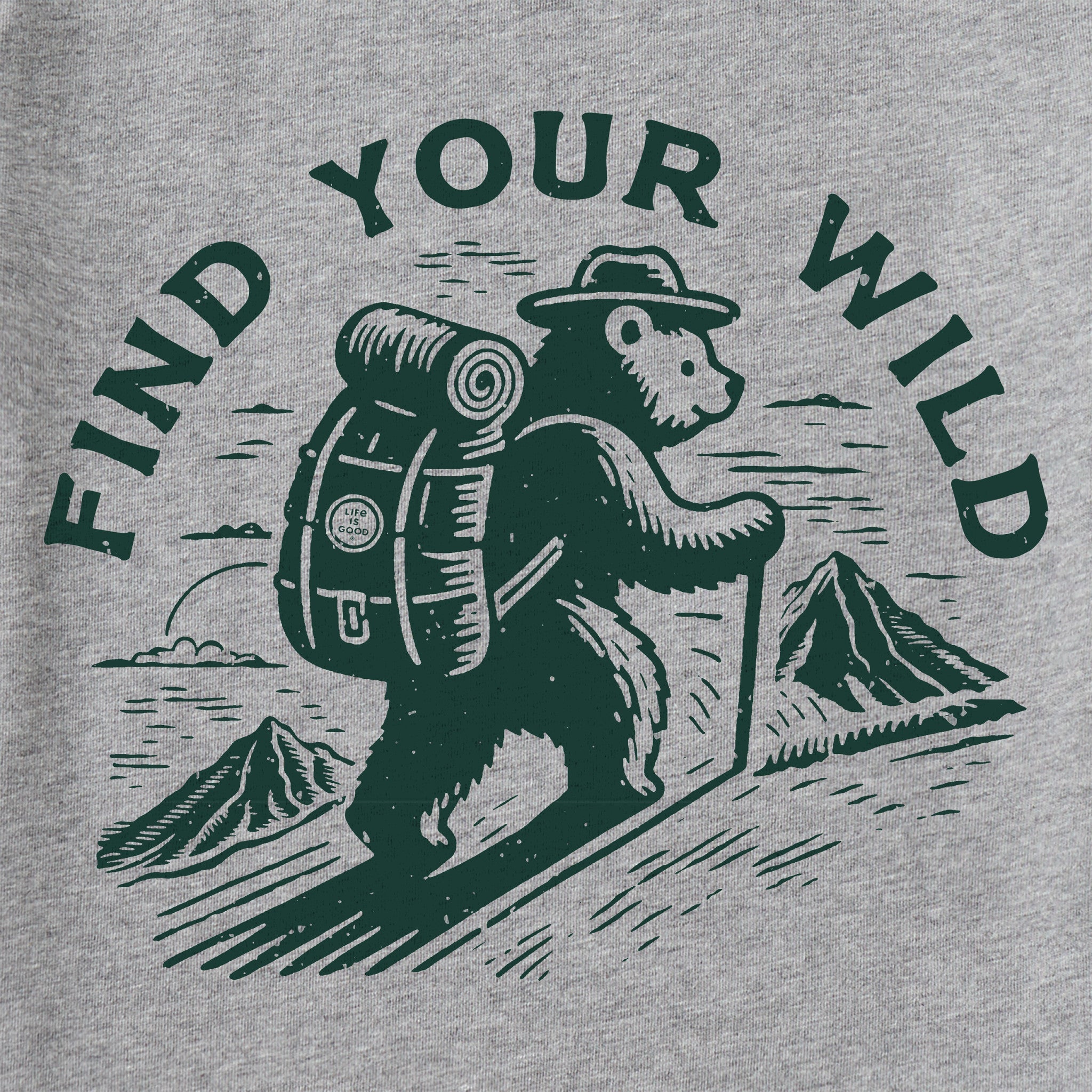 Men's Find Your Wild Bear Long Sleeve Crusher Tee