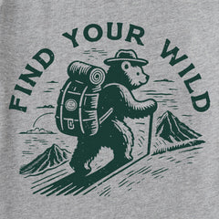 Men's Find Your Wild Bear Long Sleeve Crusher Tee