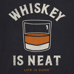 Men's Whiskey is Neat Long Sleeve Crusher Tee