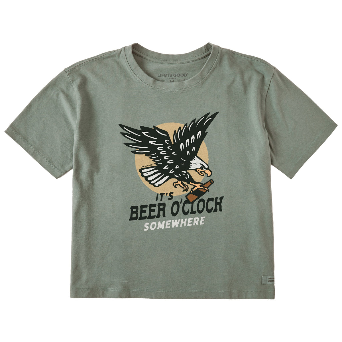 Women's It's Beer O Clock Somewhere Short Sleeve Crusher Boxy Tee