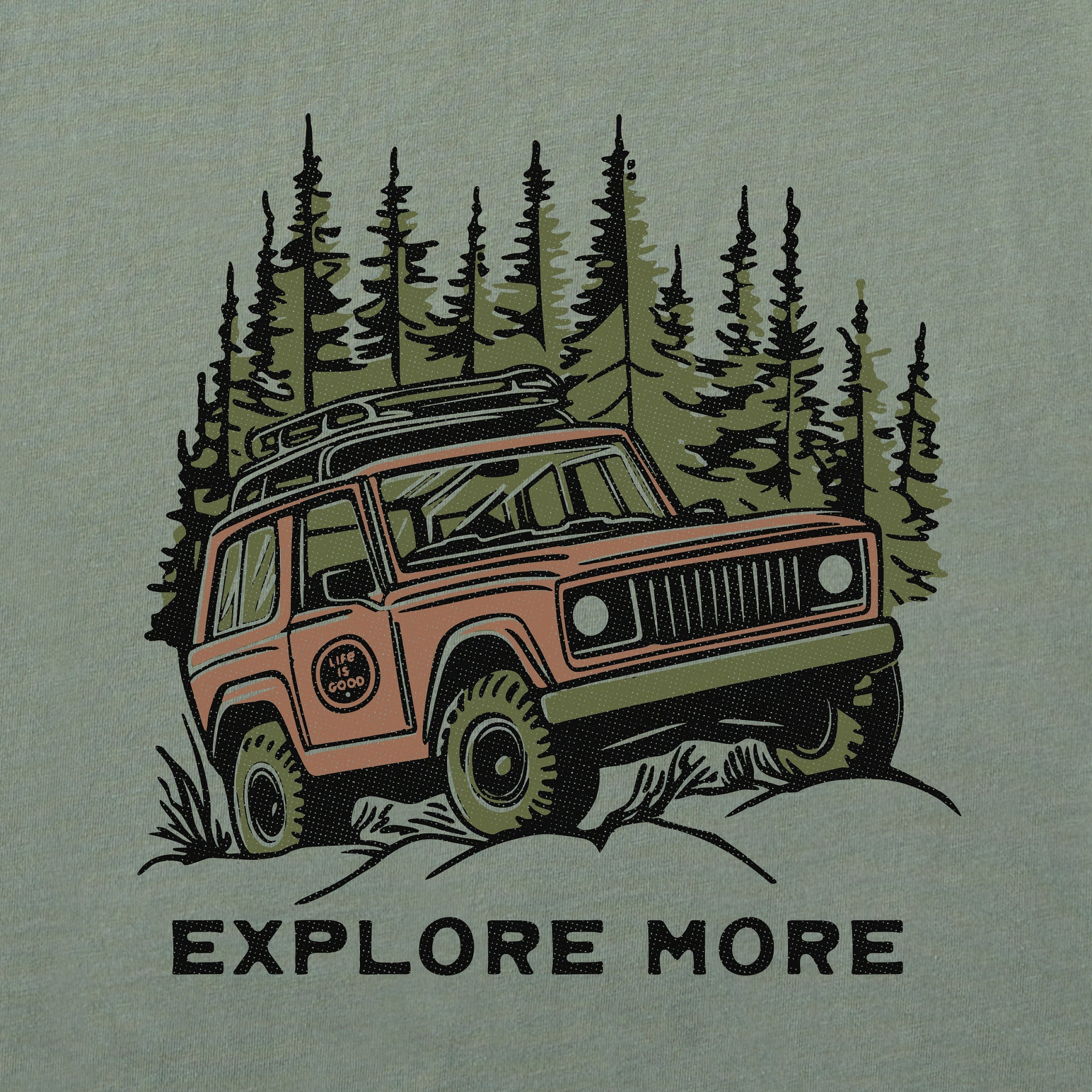 Men's Explore More Vehicle Short Sleeve Crusher Tee