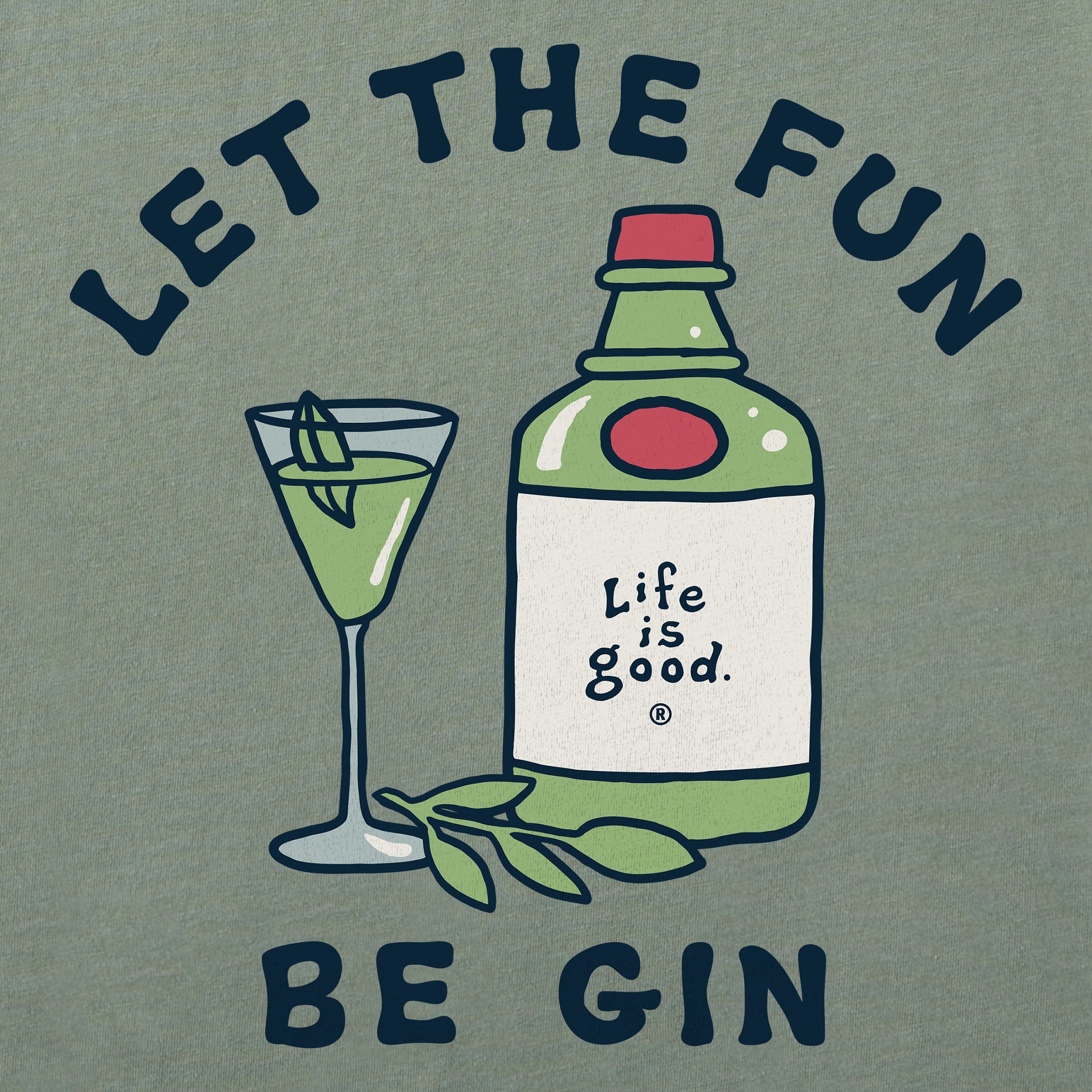 Men's Let the Fun Be Gin Cocktail Long Sleeve Crusher Tee