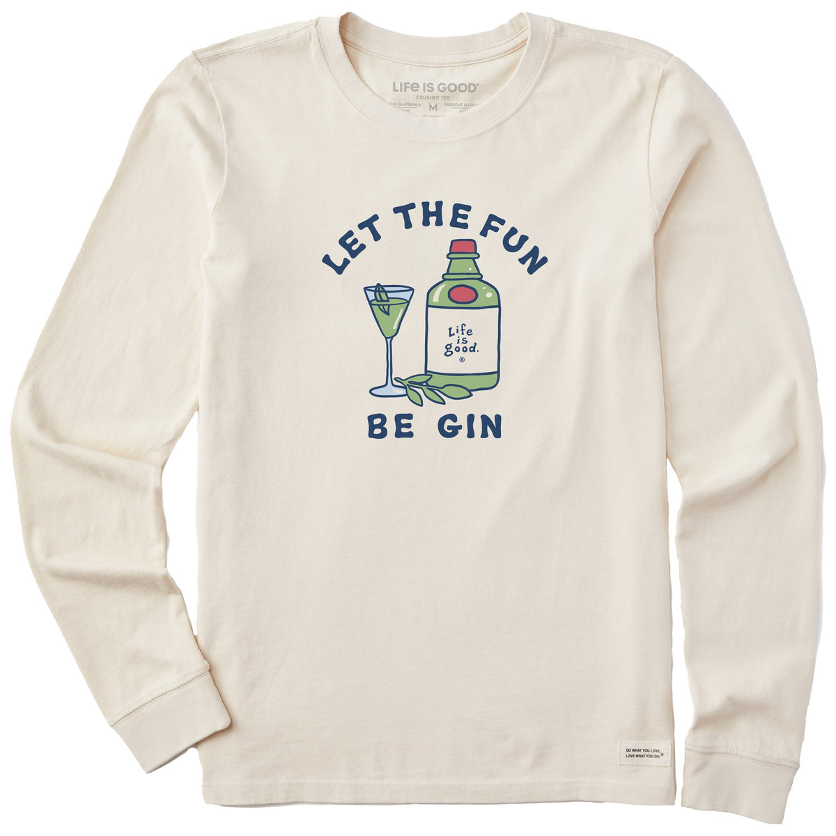 Women's Let the Fun Be Gin Cocktail Long Sleeve Crusher Tee