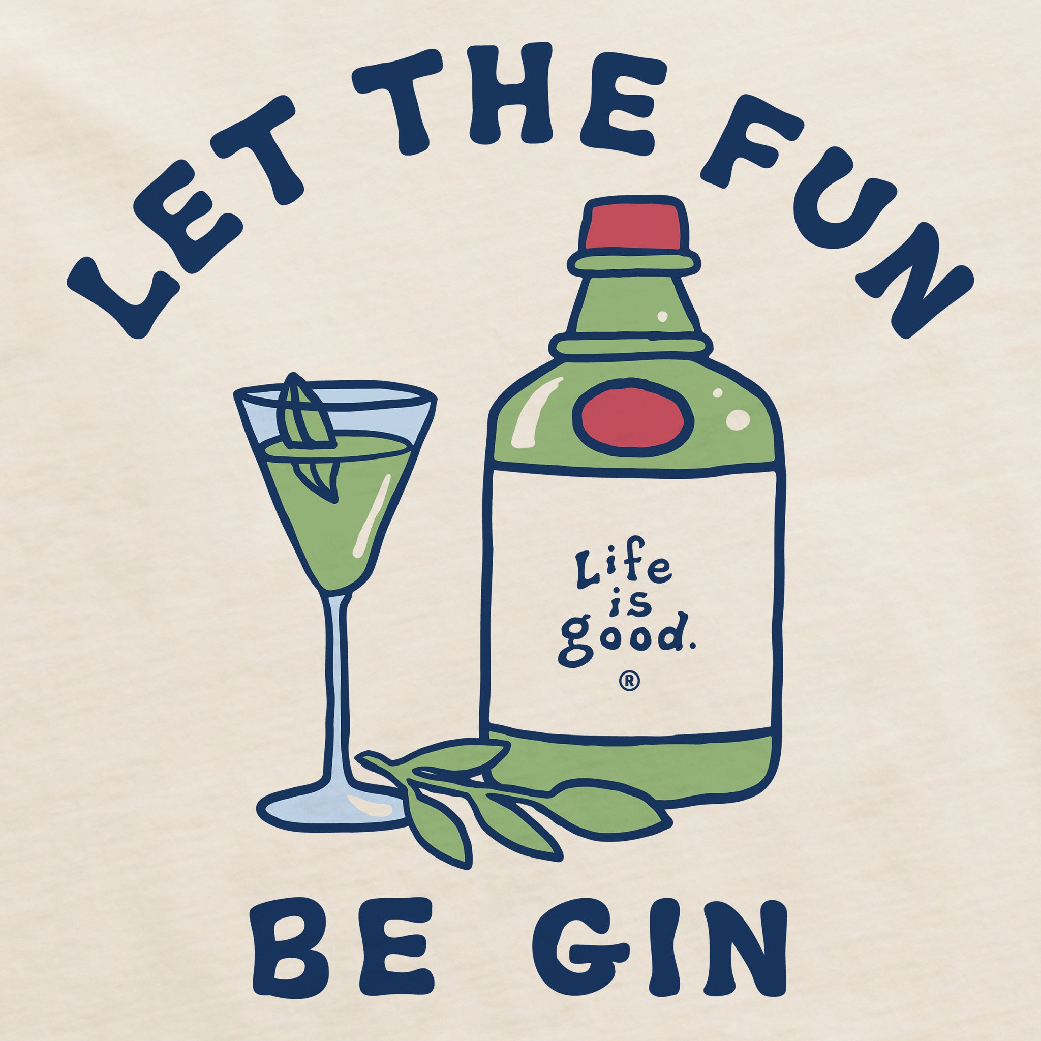 Women's Let the Fun Be Gin Cocktail Long Sleeve Crusher Tee