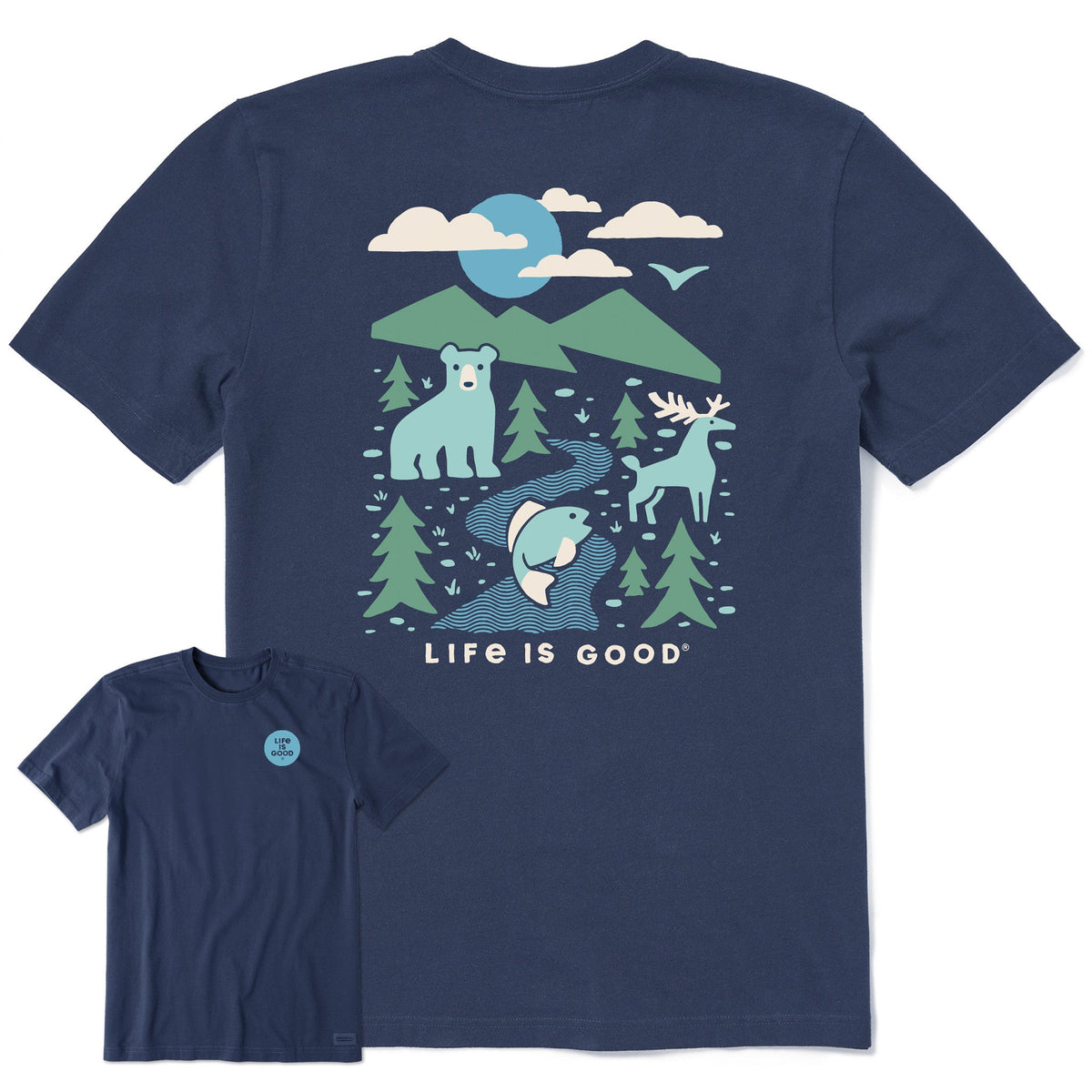 Men's Woodsy Wildlife Short Sleeve Crusher Tee