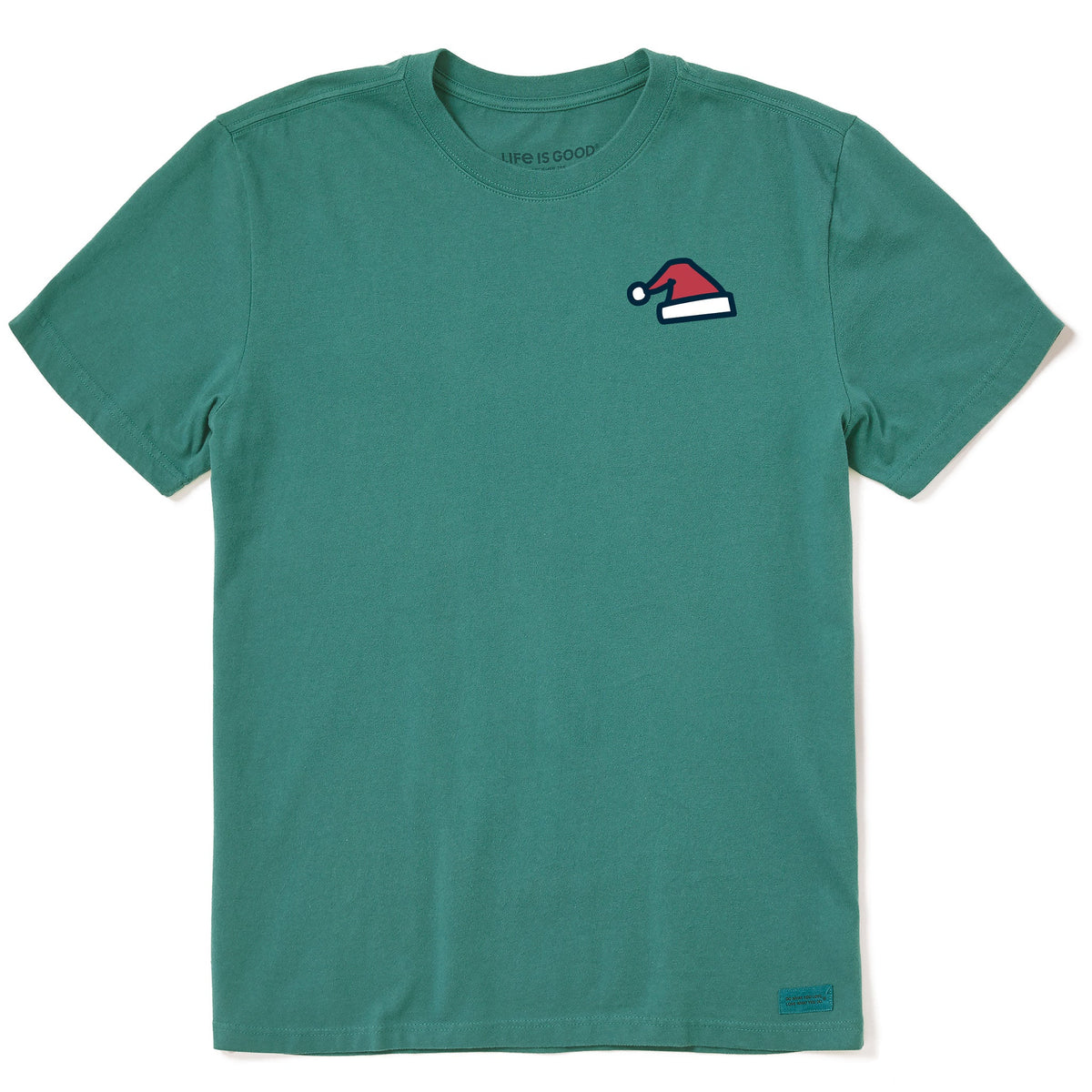 Men's Tiny little Santa Hat Short Sleeve Crusher Tee