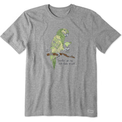 Men's Margarita Parrot Short Sleeve Crusher Tee