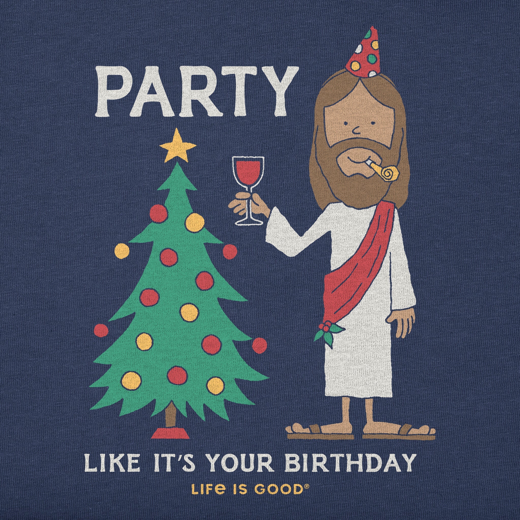 Men's Party Like It's Your Birthday Long Sleeve Crusher Tee