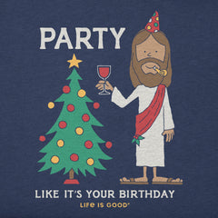 Men's Party Like It's Your Birthday Long Sleeve Crusher Tee