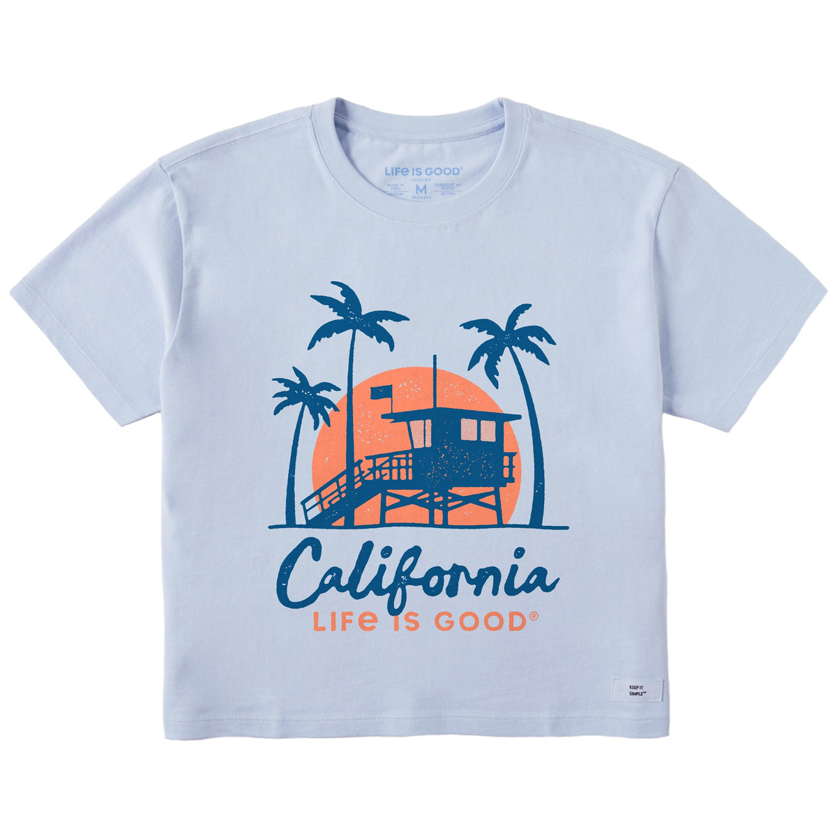 Women's California Lifeguard Station Short Sleeve Crusher Boxy Tee