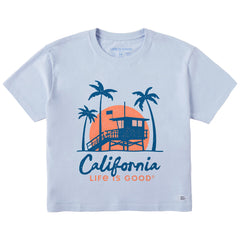 Women's California Lifeguard Station Short Sleeve Crusher Boxy Tee