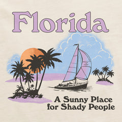 Women's Florida Sunny Place for Shady People Short Sleeve Crusher Tee