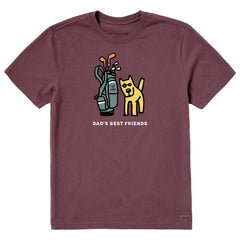 Men's Rocket Golf Dads Best Friends Short Sleeve Crusher Tee