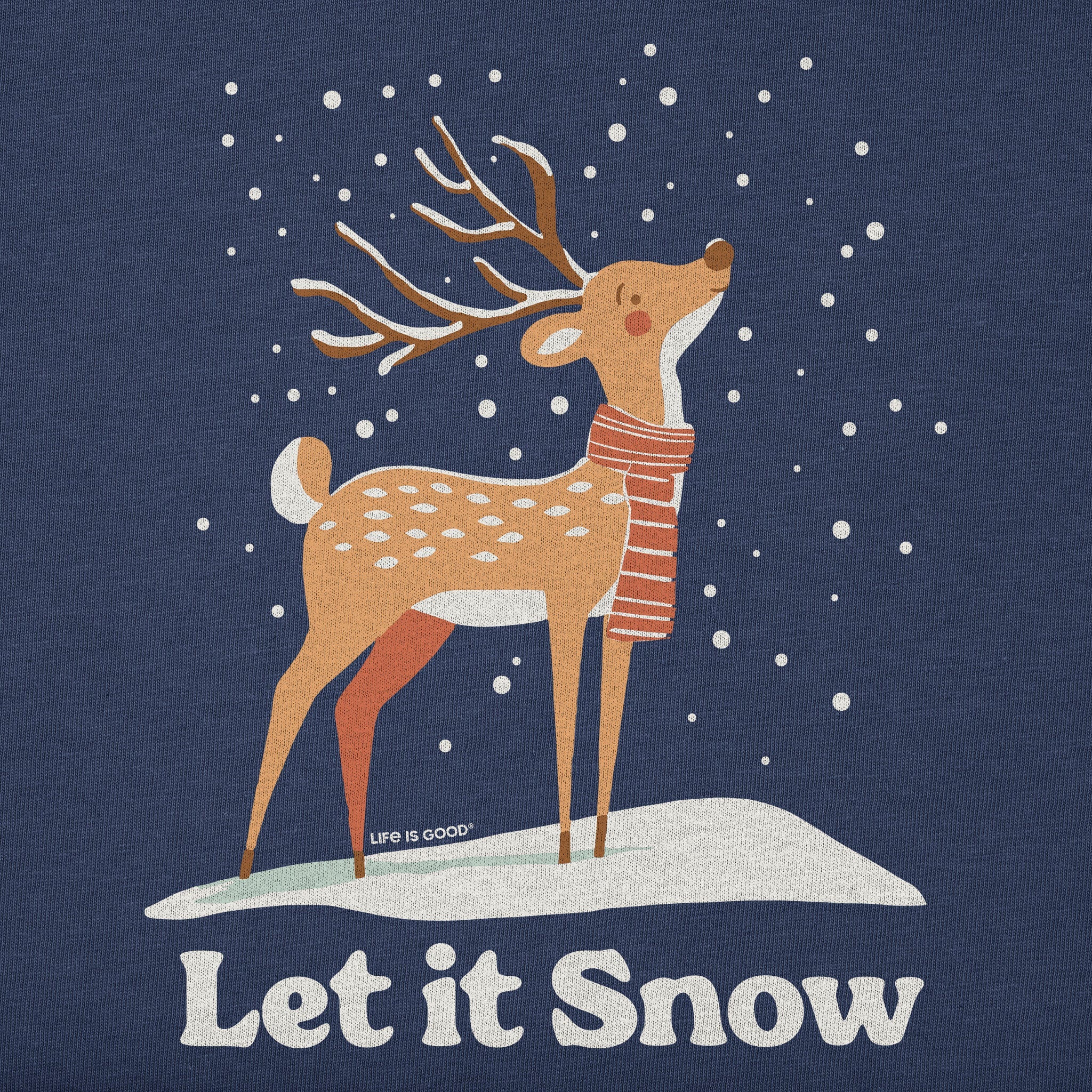 Women's Let it Snow Deer Short Sleeve Crusher Tee