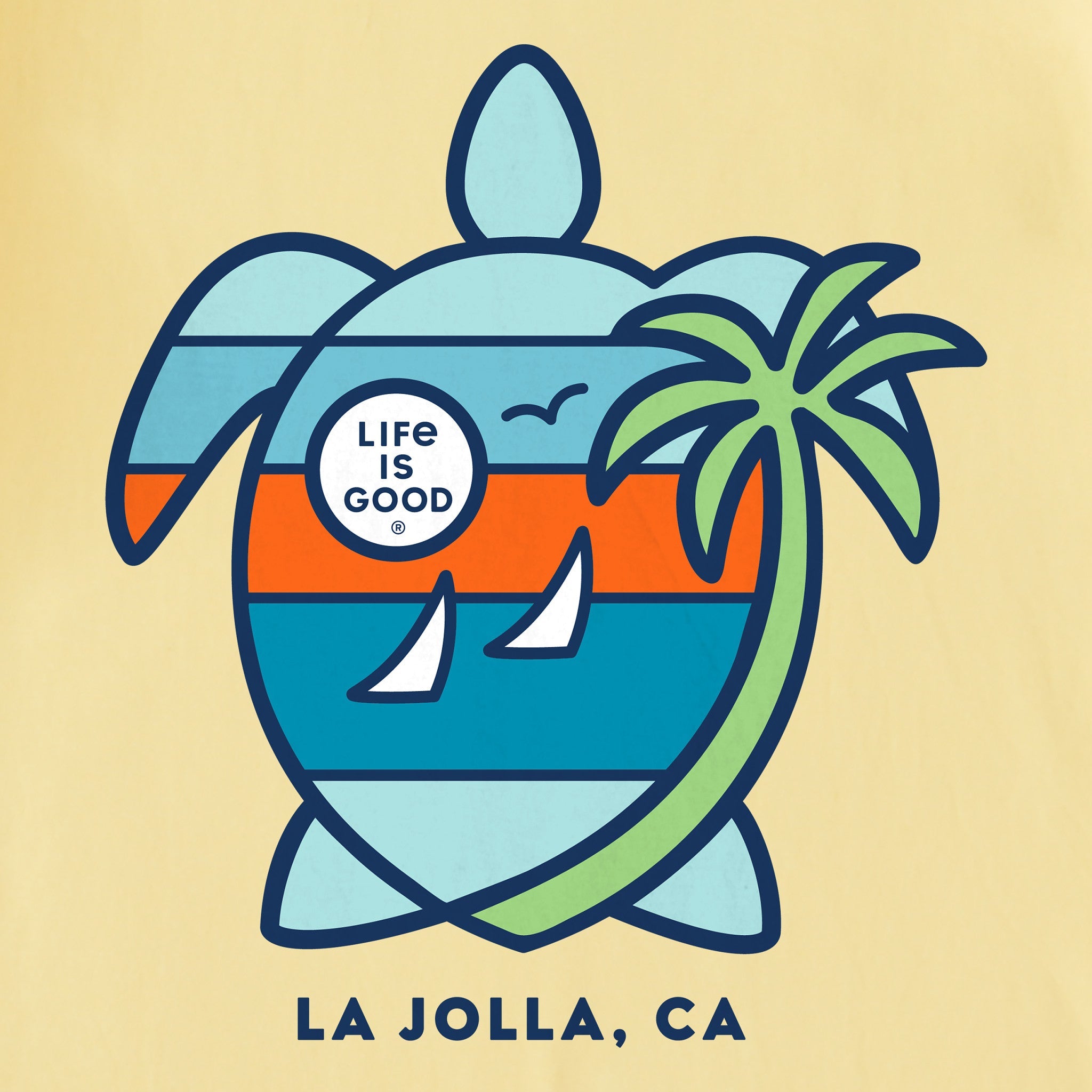 Kids ND Turtle Sailboats La Jolla Short Sleeve Crusher Tee