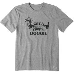 Men's Get a Loooong Little Doggie Short Sleeve Crusher Tee