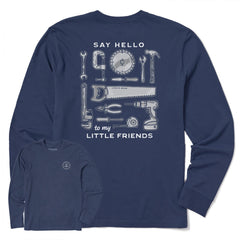 Men's Say Hello to My Little Friends Tools Long Sleeve Crusher Tee
