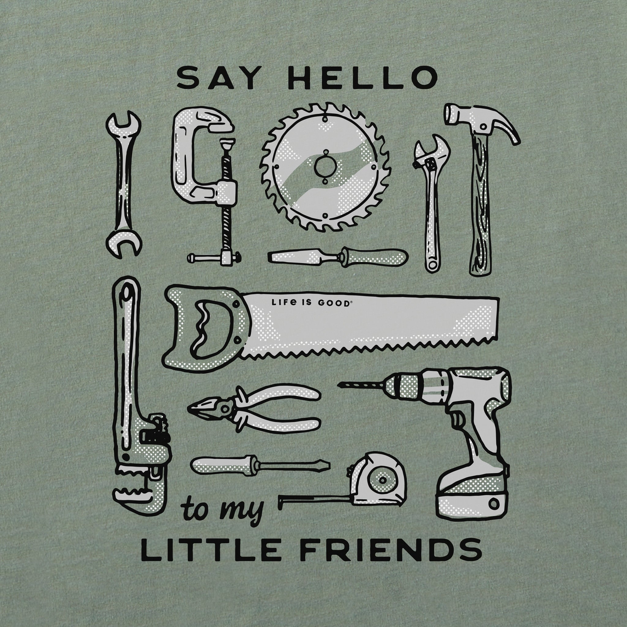 Men's Say Hello to My Little Friends Tools Long Sleeve Crusher Tee