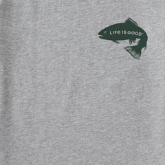 Men's Jumping Fishscape Long Sleeve Crusher Tee