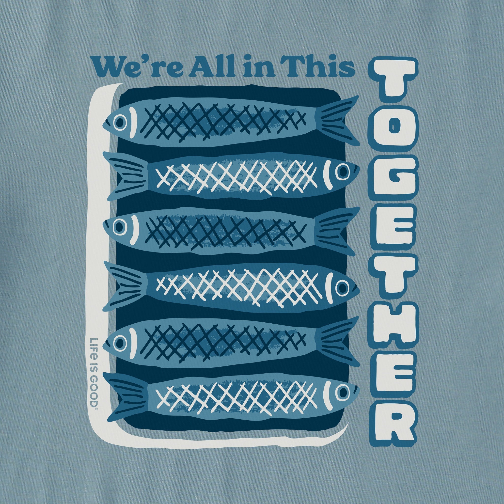Men's We're All in This Together Fish Short Sleeve Crusher Tee