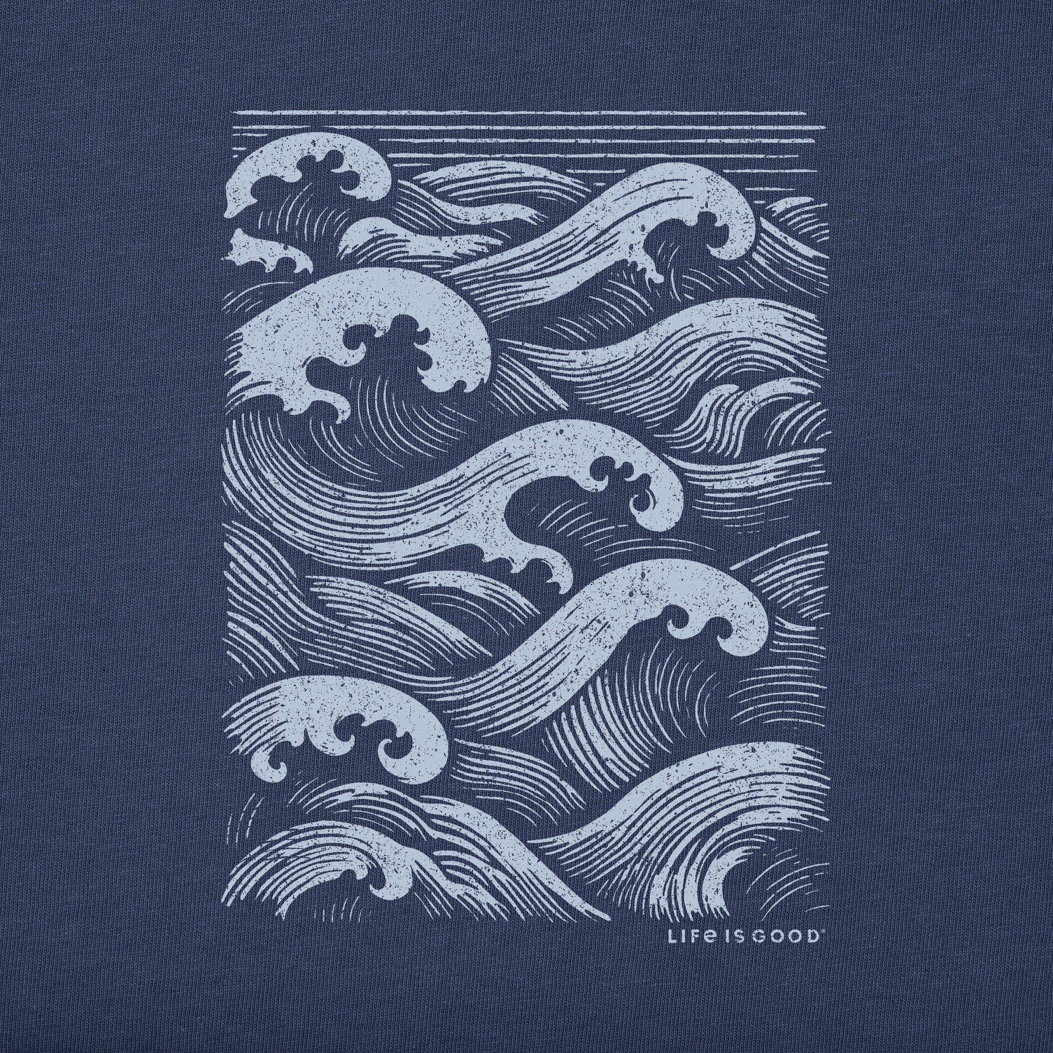 Men's Ocean Waves Short Sleeve Crusher Tee